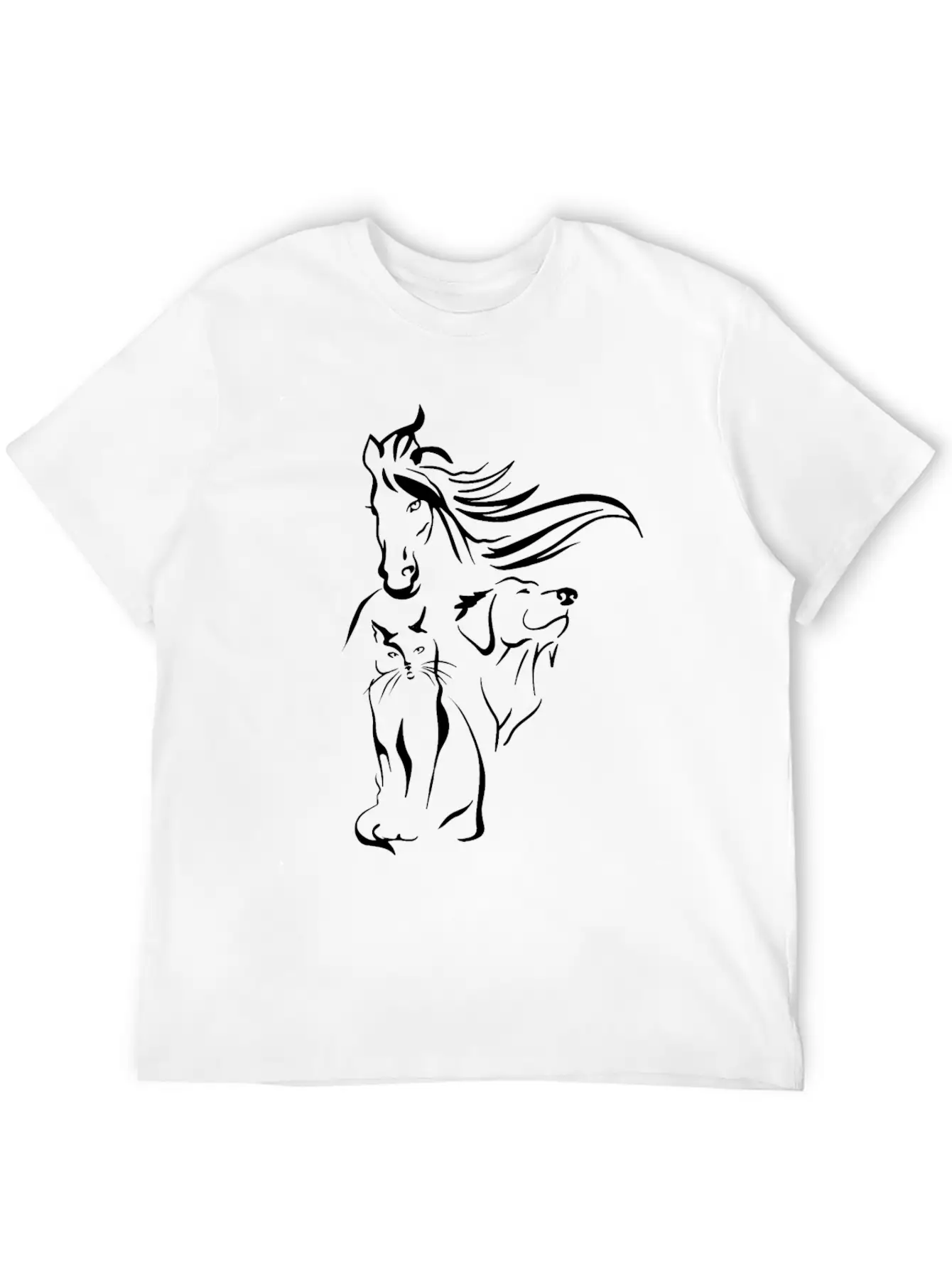 Horse Cat Girl Dog And Pets Have Rights Gift Classic Cotton Tee – Unisex Comfort For Any Season