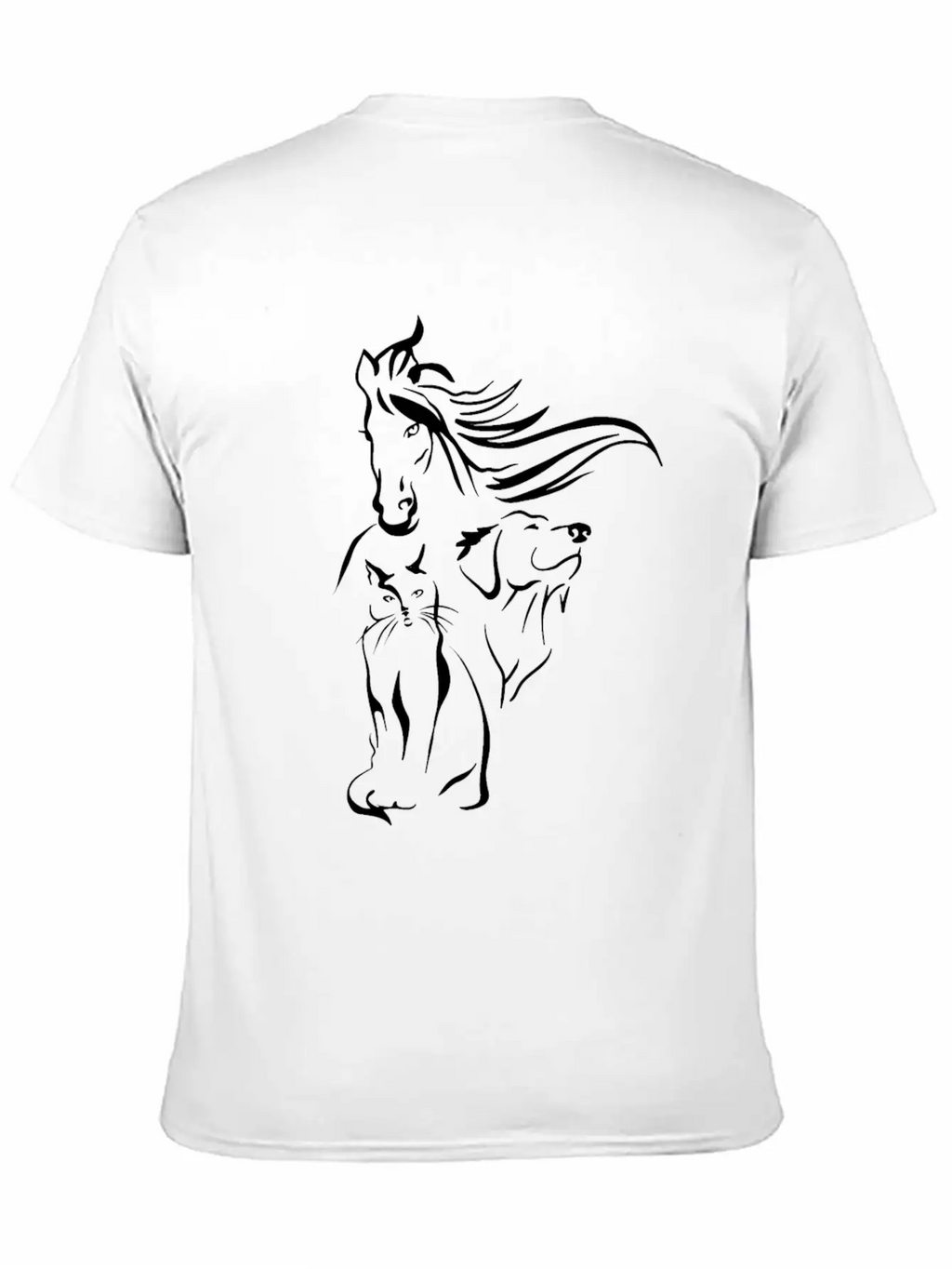 Horse Cat Girl Dog And Pets Have Rights Gift Classic Cotton Tee – Unisex Comfort For Any Season