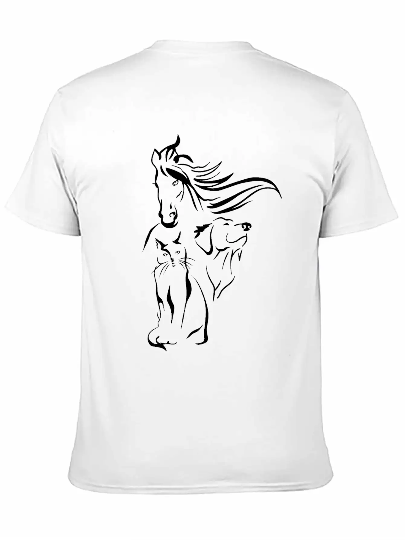 Horse Cat Girl Dog And Pets Have Rights Gift Classic Cotton Tee – Unisex Comfort For Any Season