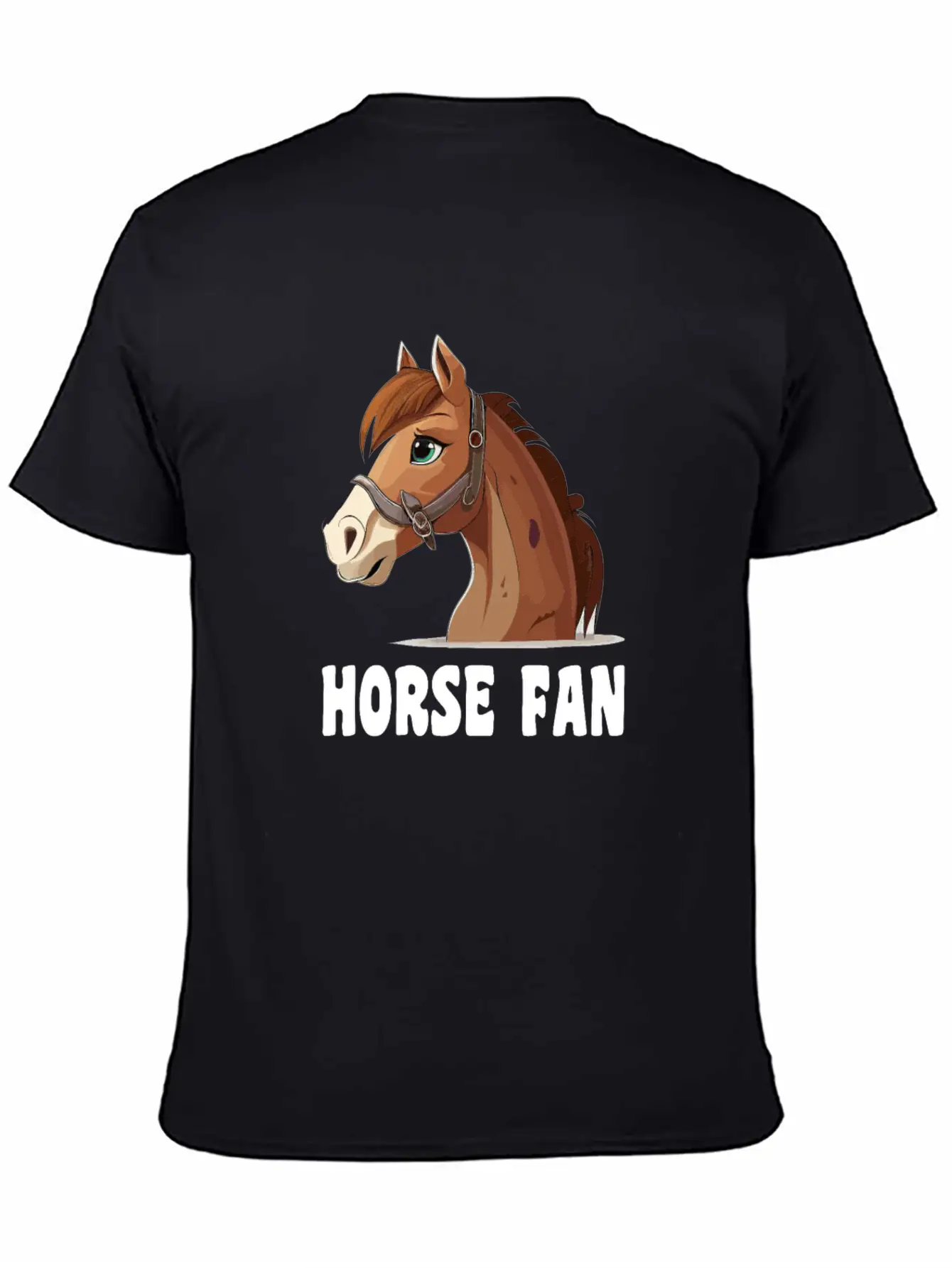 Horse Fan Cartoon Breathable Graphic T-Shirt – Perfect For Casual Days