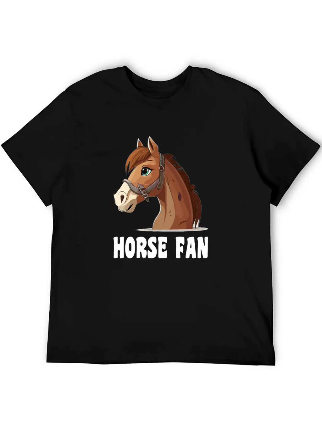 Horse Fan Cartoon Breathable Graphic T-Shirt – Perfect For Casual Days
