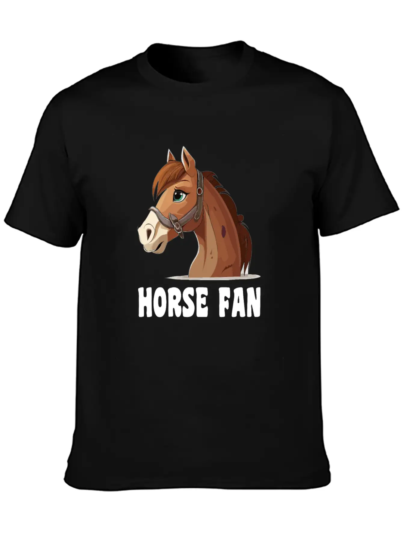 Horse Fan Cartoon Breathable Graphic T-Shirt – Perfect For Casual Days