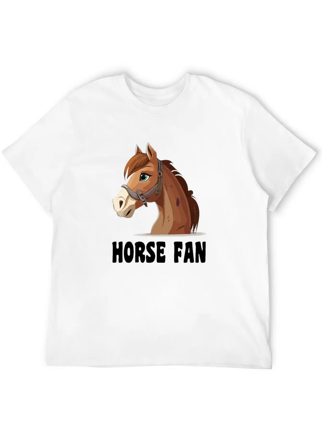 Horse Fan Cartoon Breathable Graphic T-Shirt – Perfect For Casual Days