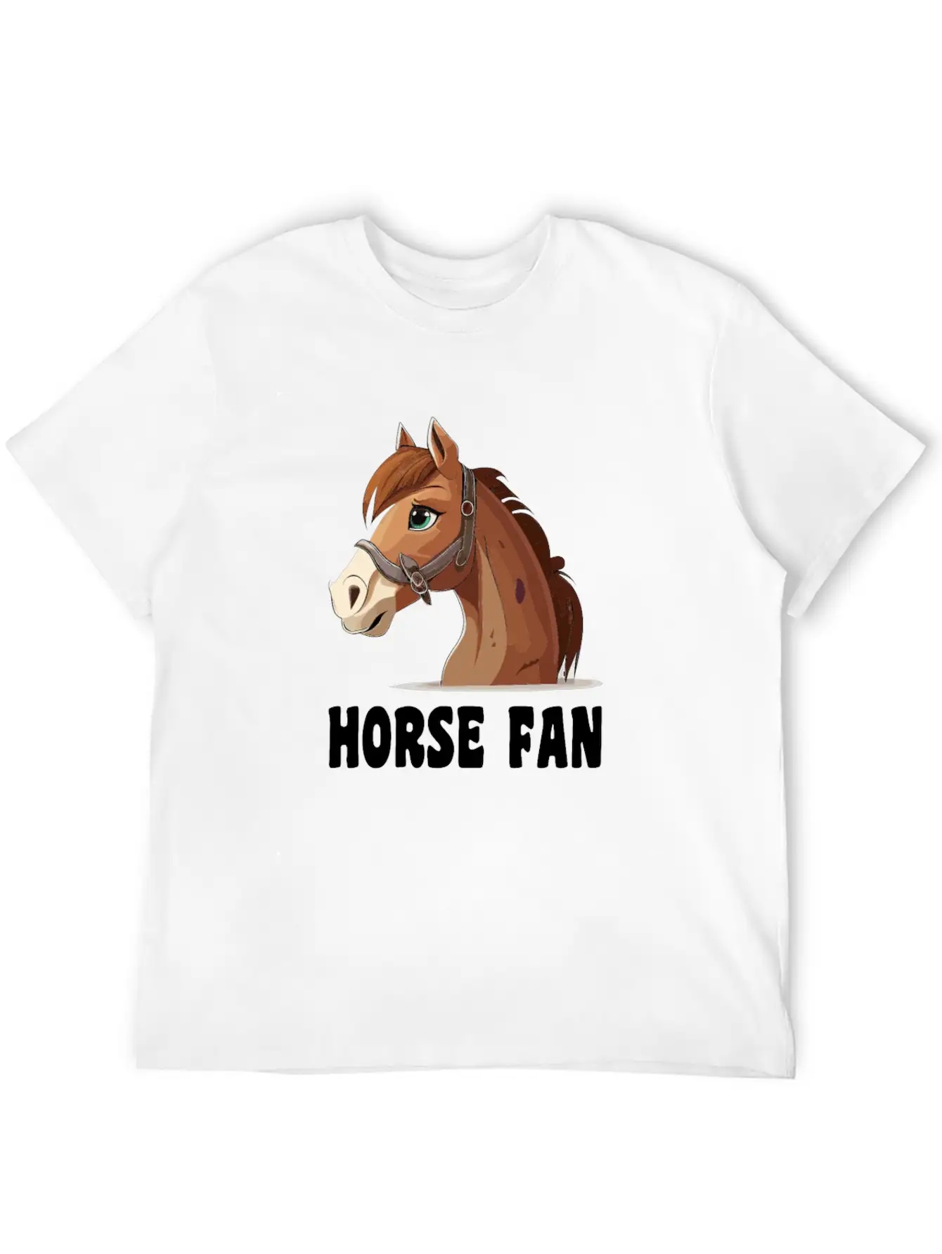 Horse Fan Cartoon Breathable Graphic T-Shirt – Perfect For Casual Days