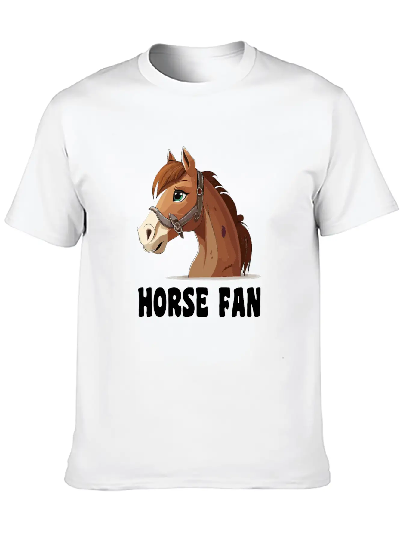 Horse Fan Cartoon Breathable Graphic T-Shirt – Perfect For Casual Days