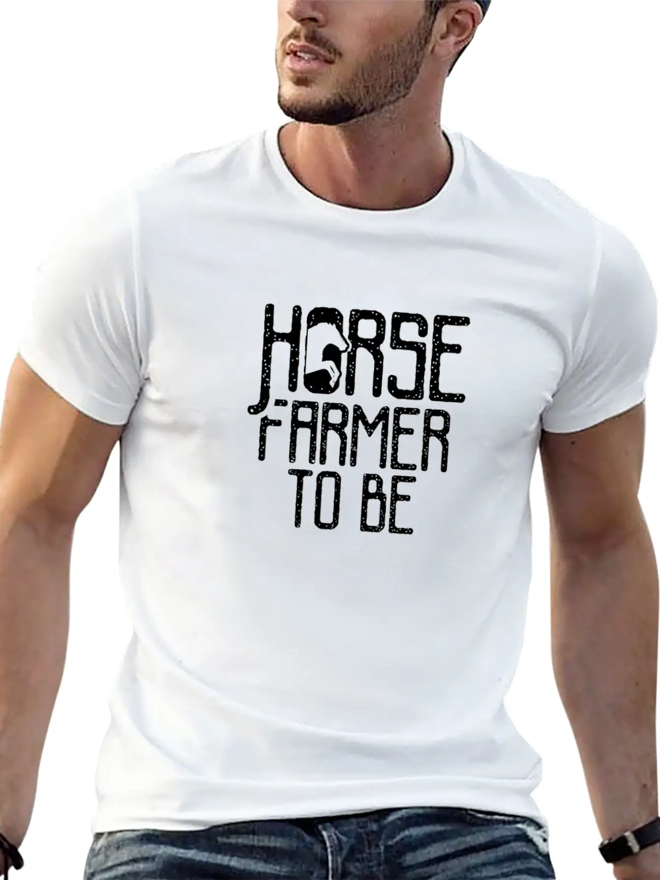 Horse Farmer To Be Horses Farming Breeder Basic Graphic T-Shirt – Daily Comfort In Soft Cotton