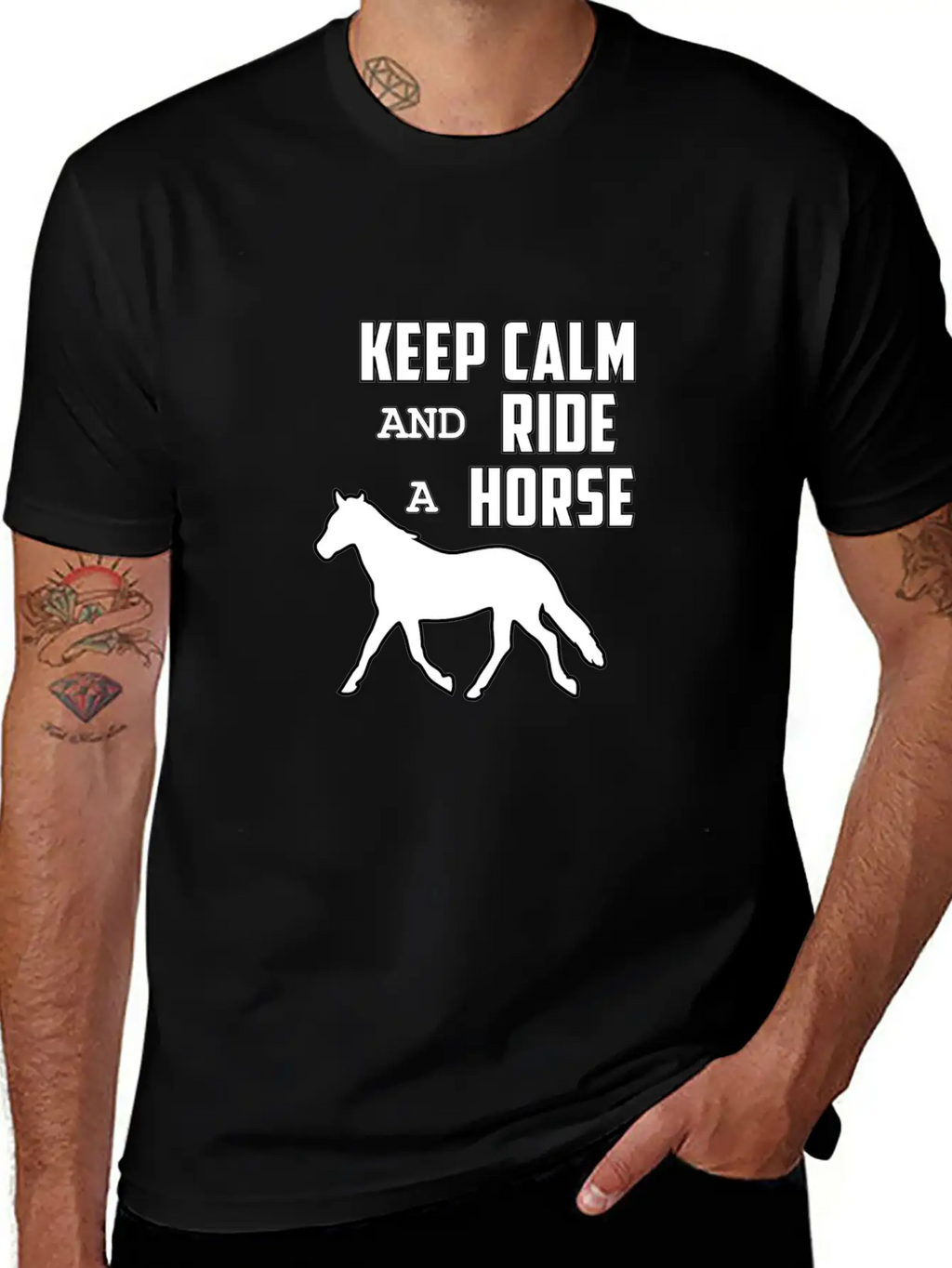 Horse Funny Horse Racing Riding Horses Ride Gift Relaxed Everyday Tee – Lightweight And Durable Cotton