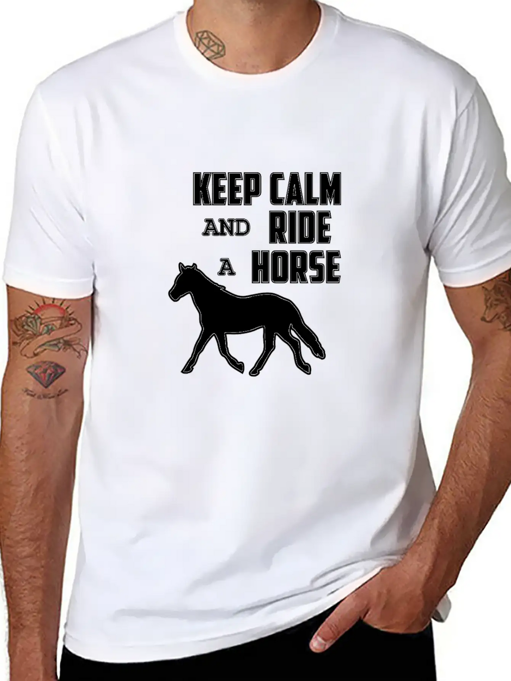 Horse Funny Horse Racing Riding Horses Ride Gift Relaxed Everyday Tee – Lightweight And Durable Cotton