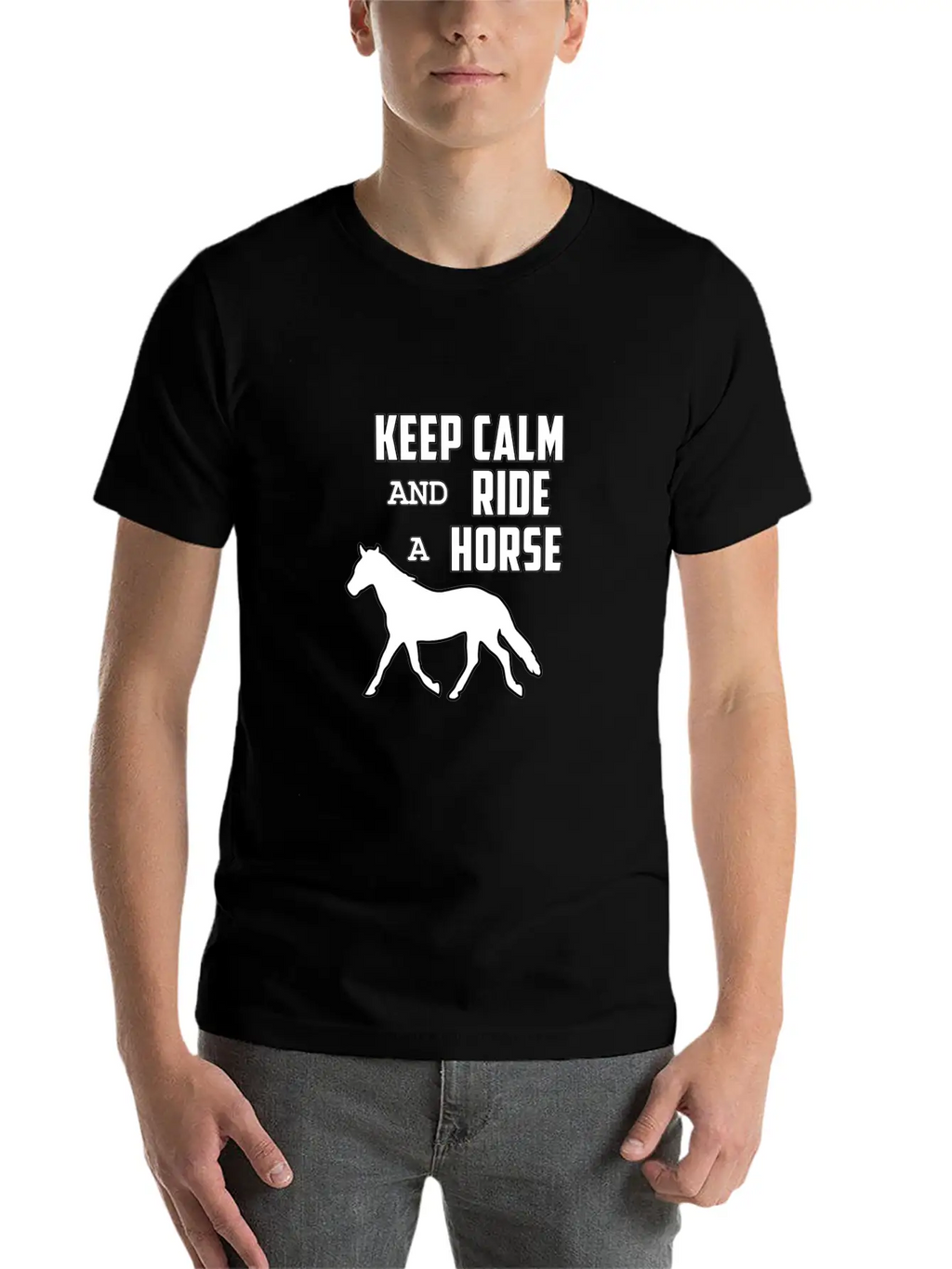 Horse Funny Horse Racing Riding Horses Ride Gift Relaxed Everyday Tee – Lightweight And Durable Cotton