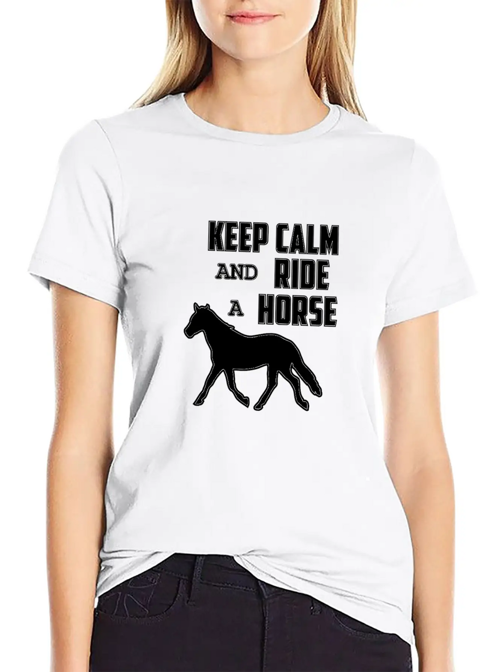 Horse Funny Horse Racing Riding Horses Ride Gift Relaxed Everyday Tee – Lightweight And Durable Cotton