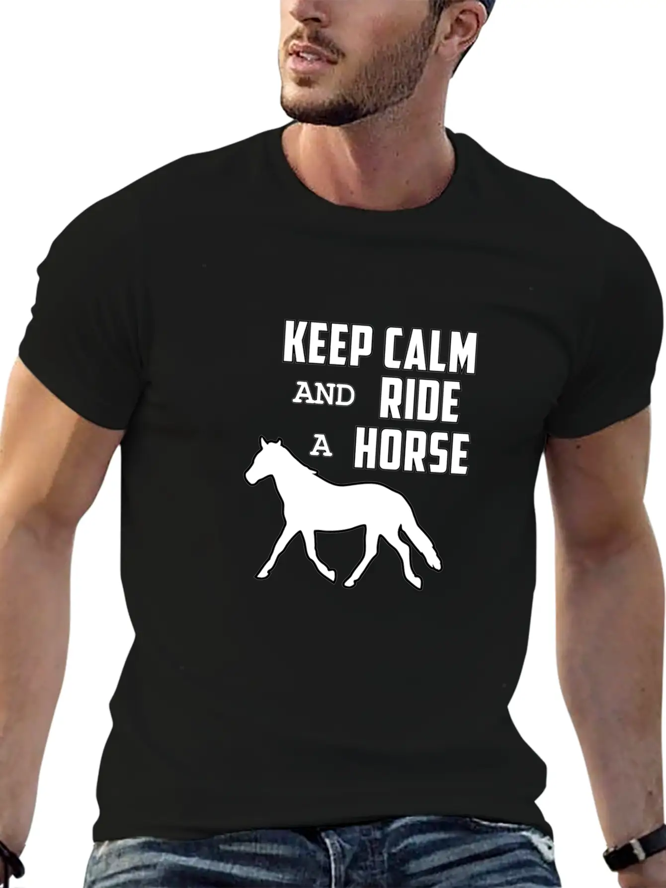 Horse Funny Horse Racing Riding Horses Ride Gift Relaxed Everyday Tee – Lightweight And Durable Cotton
