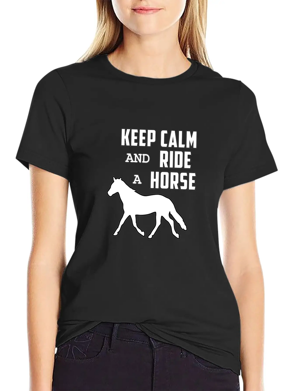 Horse Funny Horse Racing Riding Horses Ride Gift Relaxed Everyday Tee – Lightweight And Durable Cotton