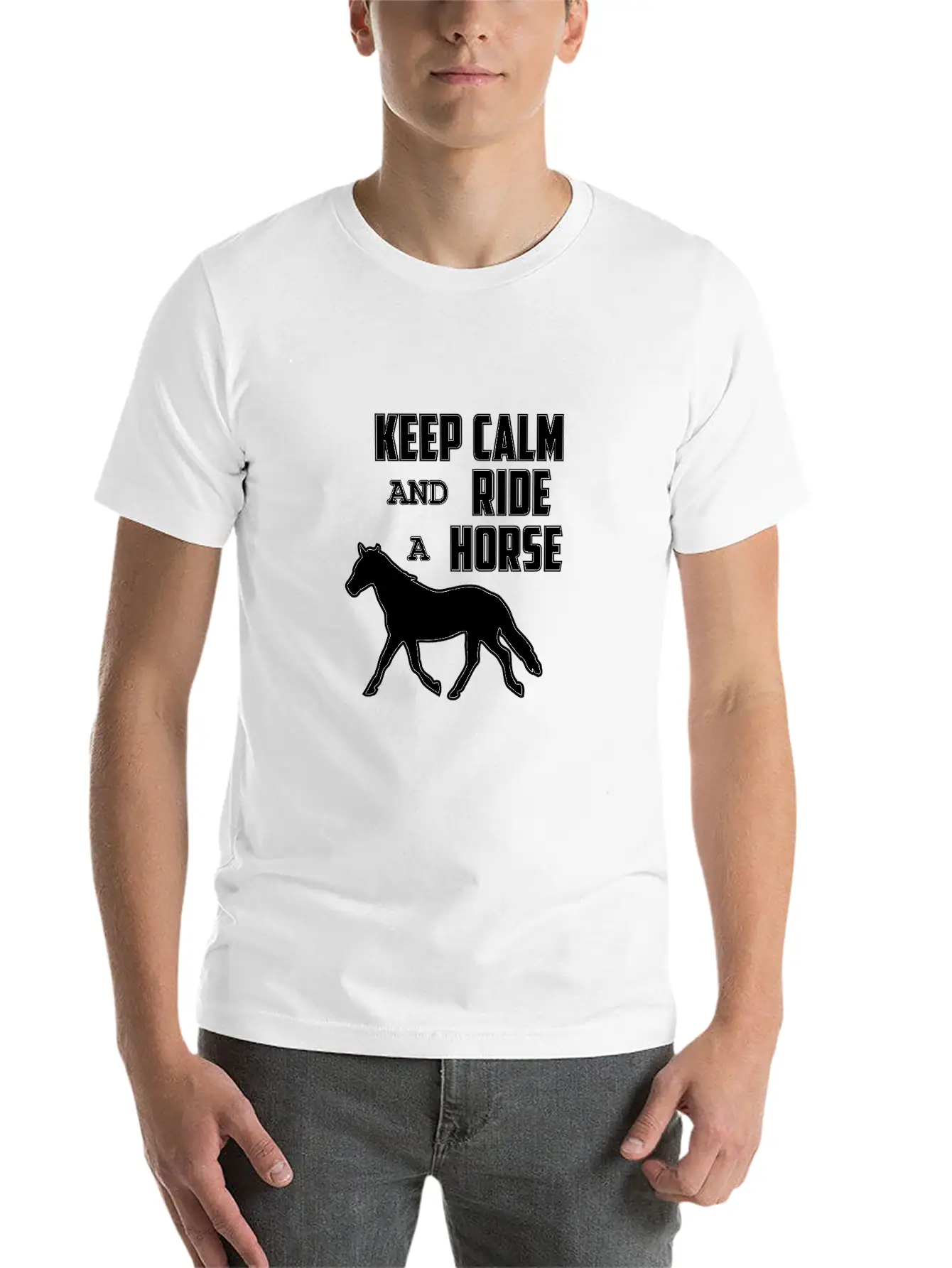 Horse Funny Horse Racing Riding Horses Ride Gift Relaxed Everyday Tee – Lightweight And Durable Cotton