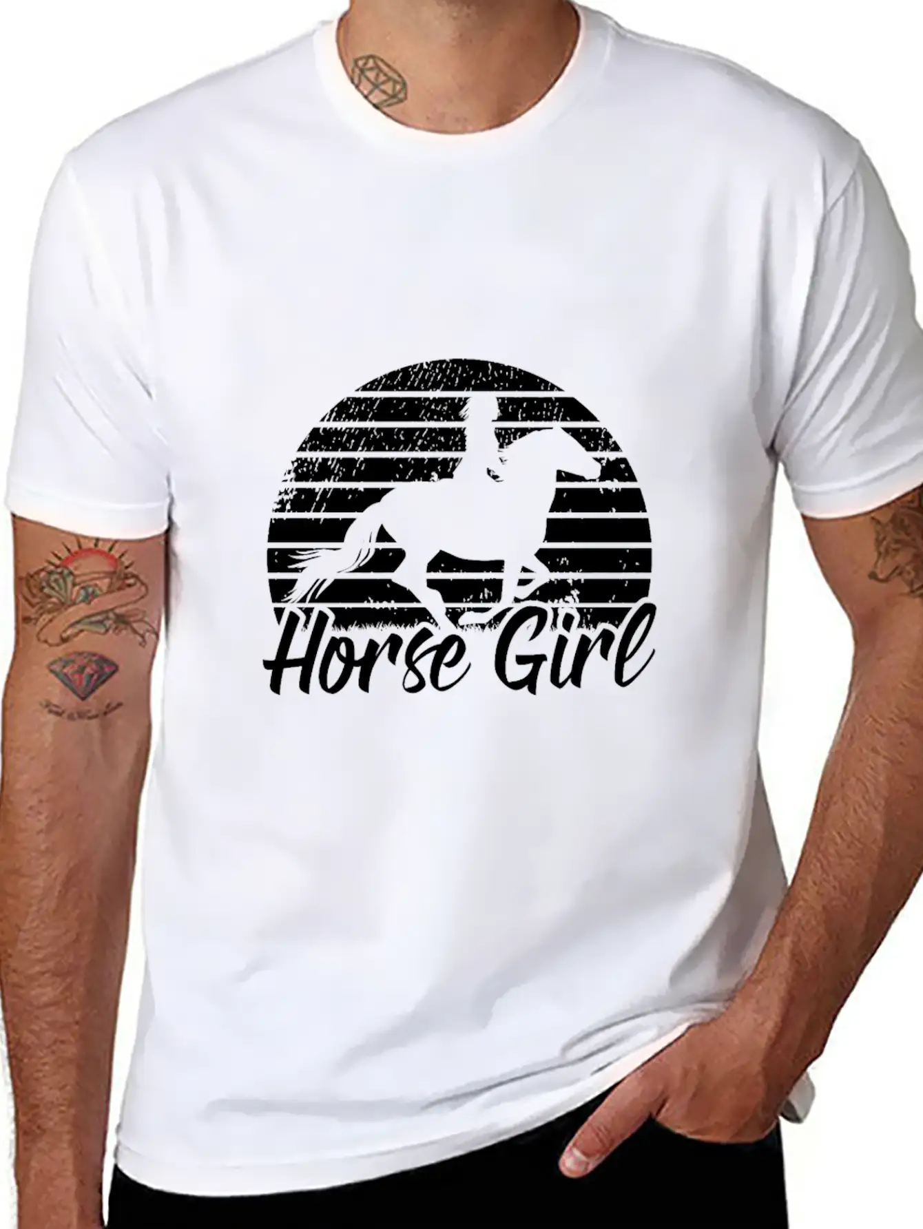 Horse Girl | Horse Riding Horse Rider Gift Idea Timeless Short Sleeve Tee – Comfy And Minimalist Design