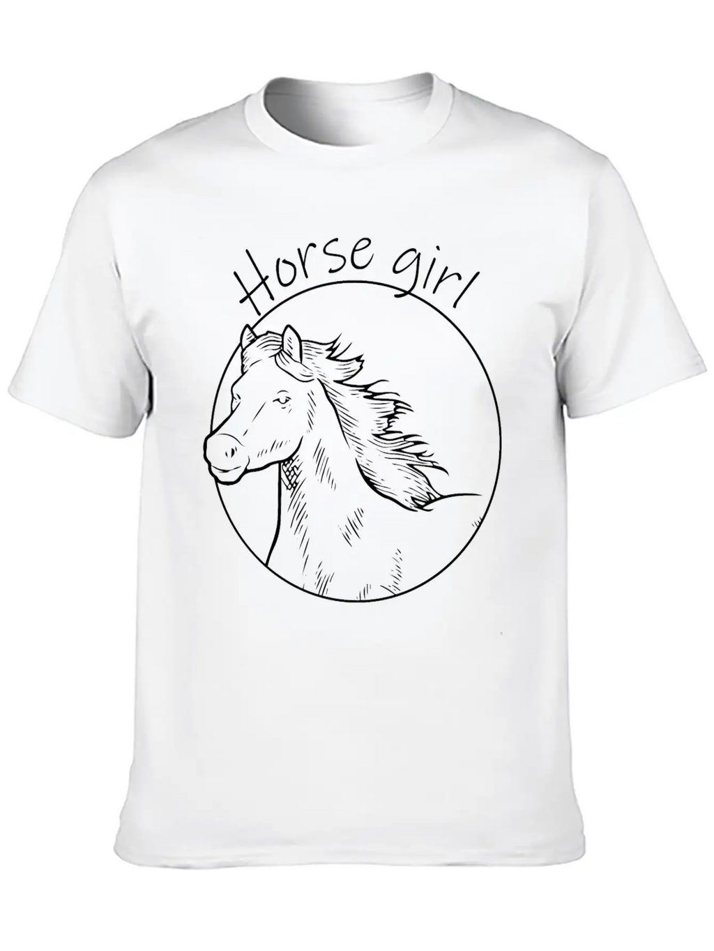 Horse Girl Horseback Equestrian Horse Rider Horse Basic Graphic T-Shirt – Daily Comfort In Soft Cotton