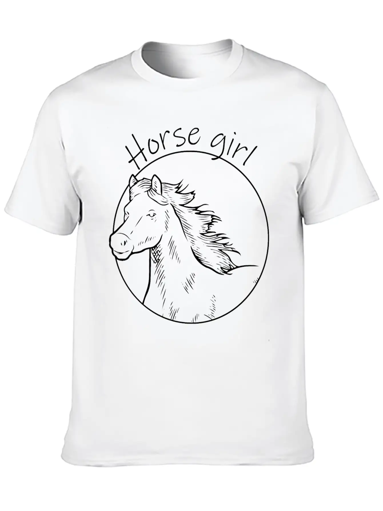 Horse Girl Horseback Equestrian Horse Rider Horse Basic Graphic T-Shirt – Daily Comfort In Soft Cotton