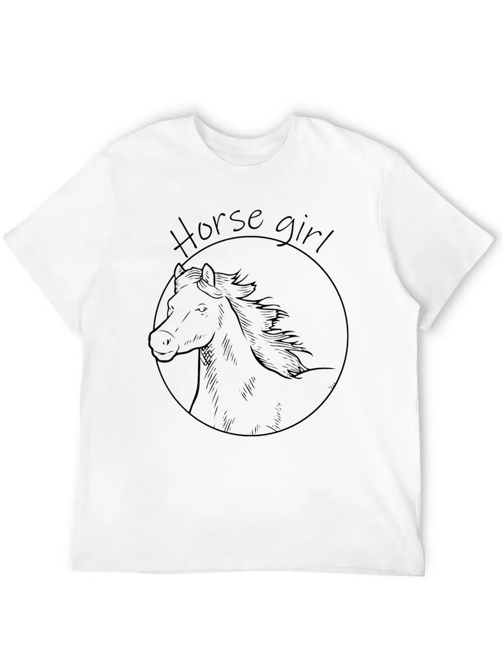 Horse Girl Horseback Equestrian Horse Rider Horse Basic Graphic T-Shirt – Daily Comfort In Soft Cotton