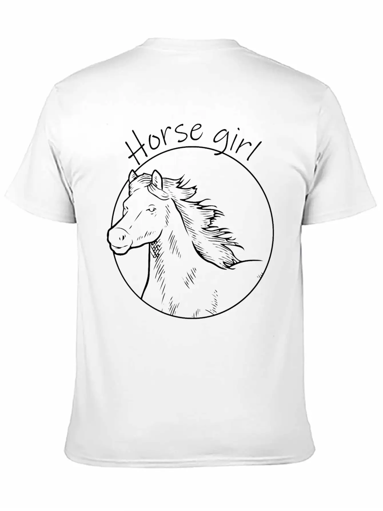 Horse Girl Horseback Equestrian Horse Rider Horse Basic Graphic T-Shirt – Daily Comfort In Soft Cotton