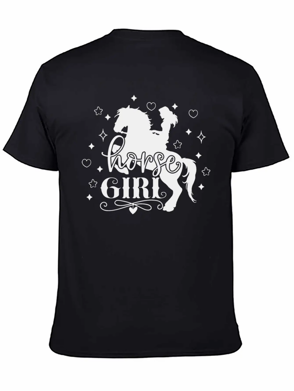 Horse Girl Riding A Horse With Hearts Relaxed Everyday Tee – Lightweight And Durable Cotton