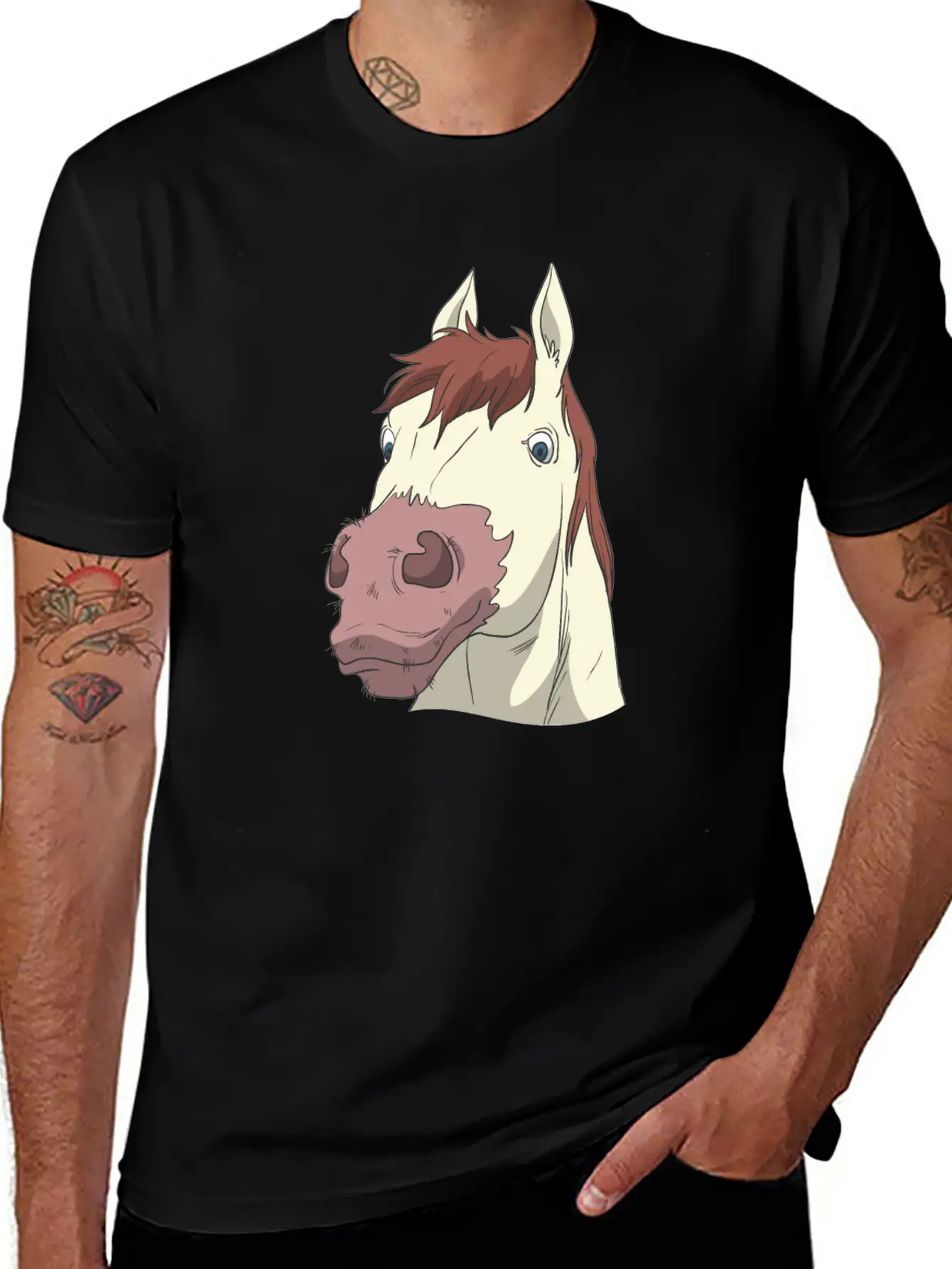Horse Head Classic Cotton Tee – Unisex Comfort For Any Season