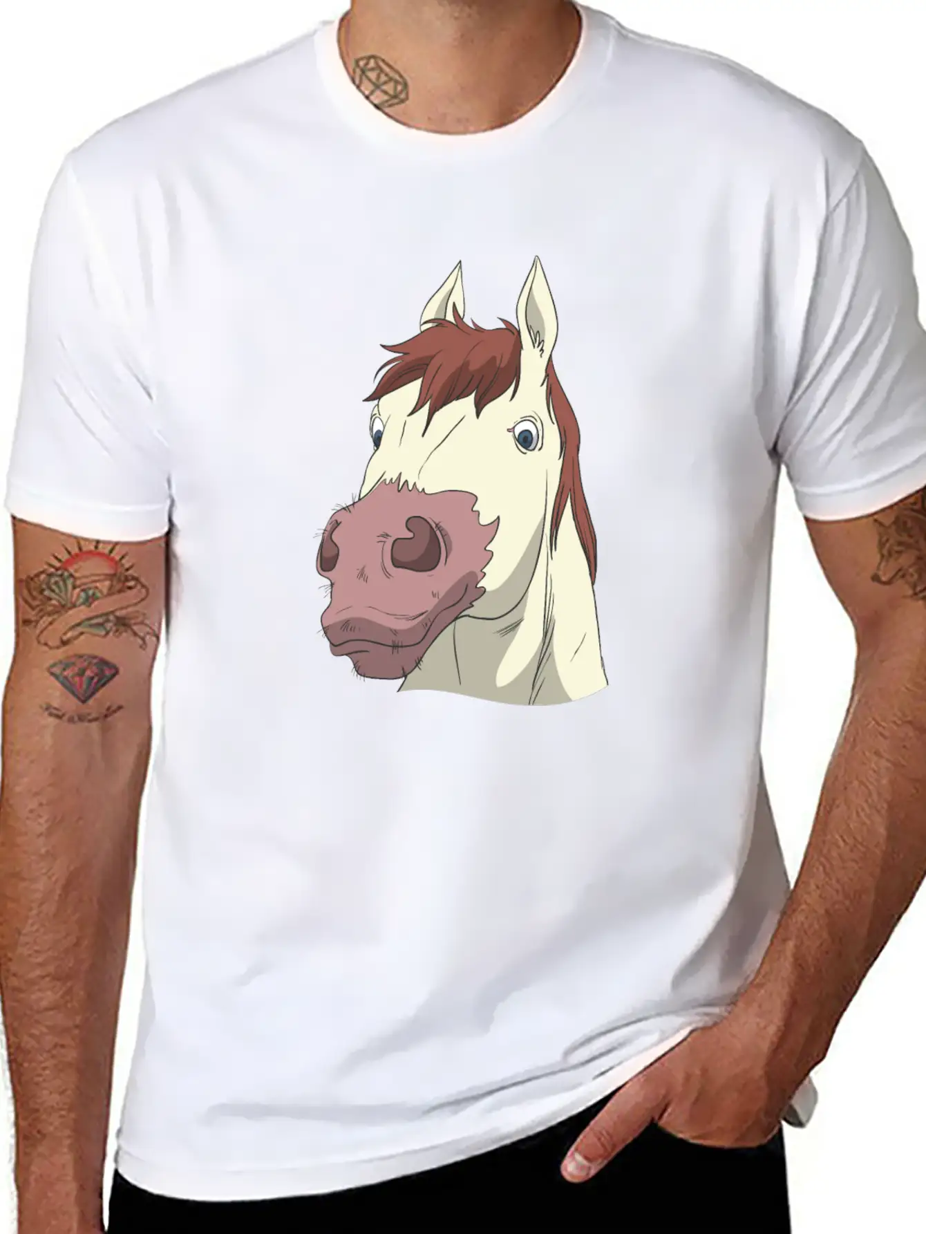 Horse Head Classic Cotton Tee – Unisex Comfort For Any Season
