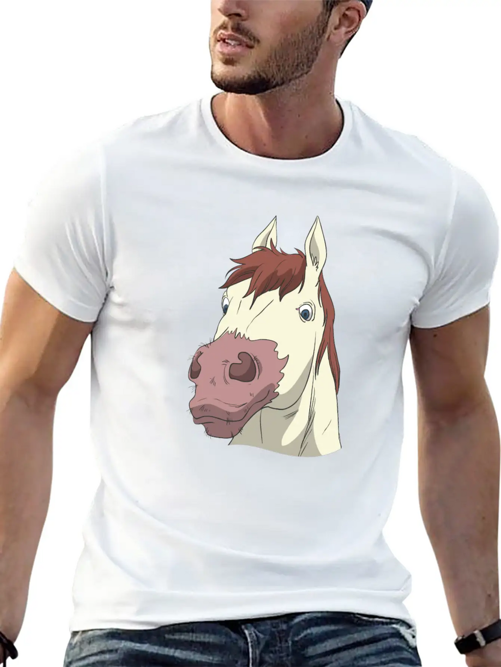 Horse Head Classic Cotton Tee – Unisex Comfort For Any Season
