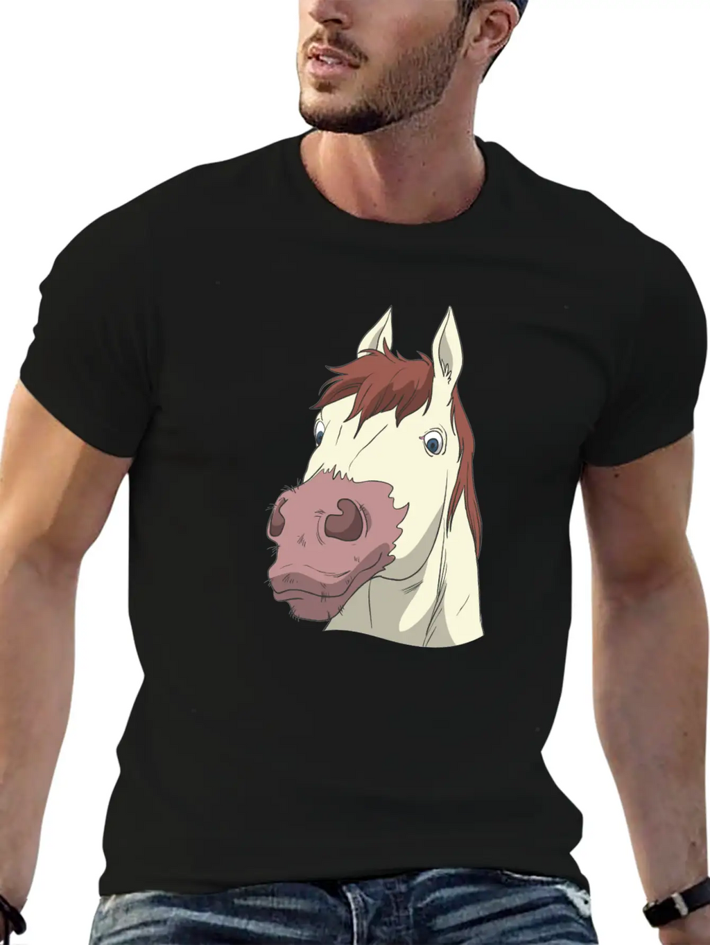 Horse Head Classic Cotton Tee – Unisex Comfort For Any Season