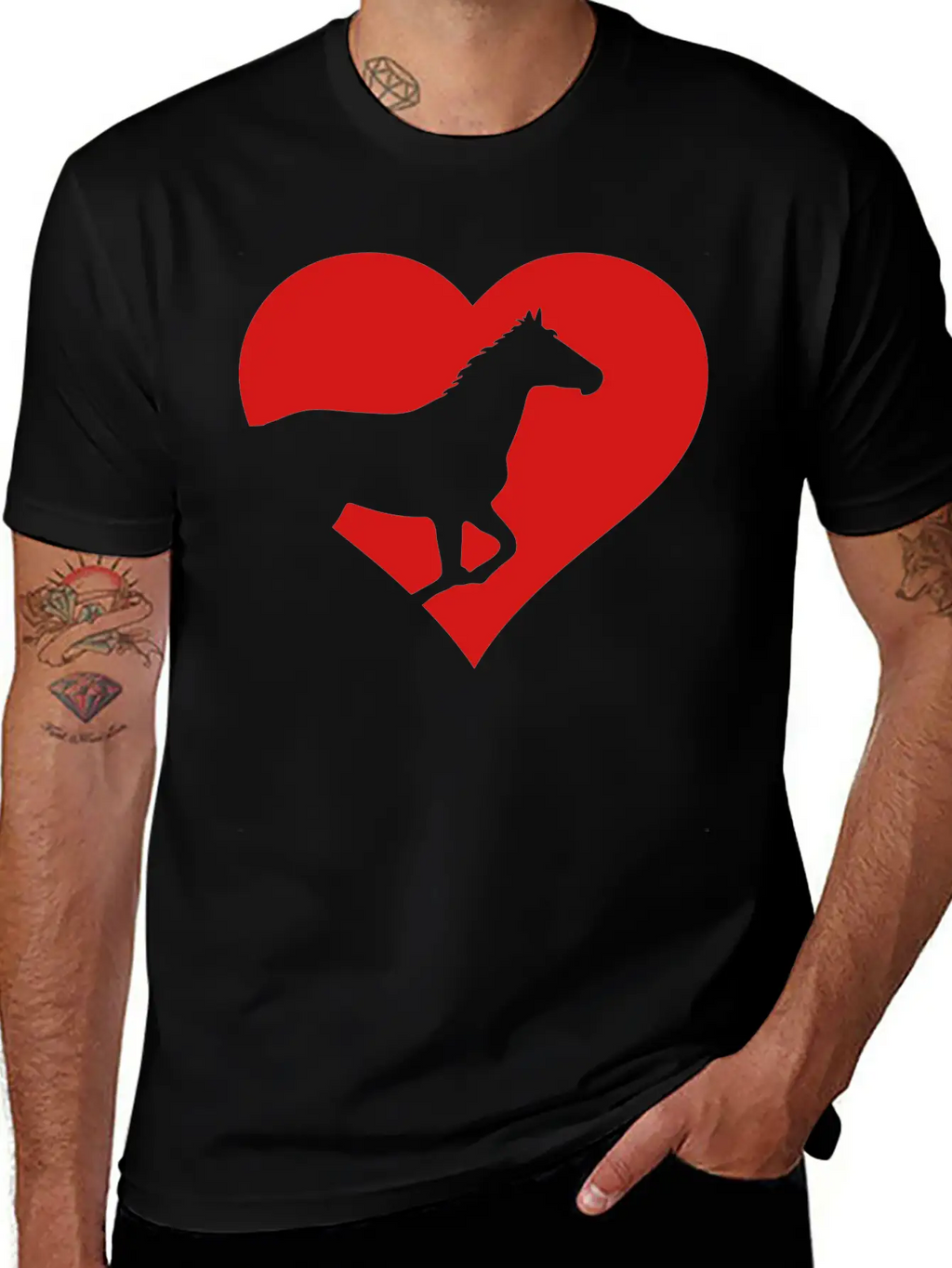 Horse Heart Basic Graphic T-Shirt – Daily Comfort In Soft Cotton