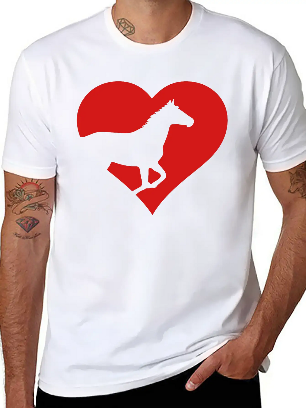 Horse Heart Basic Graphic T-Shirt – Daily Comfort In Soft Cotton