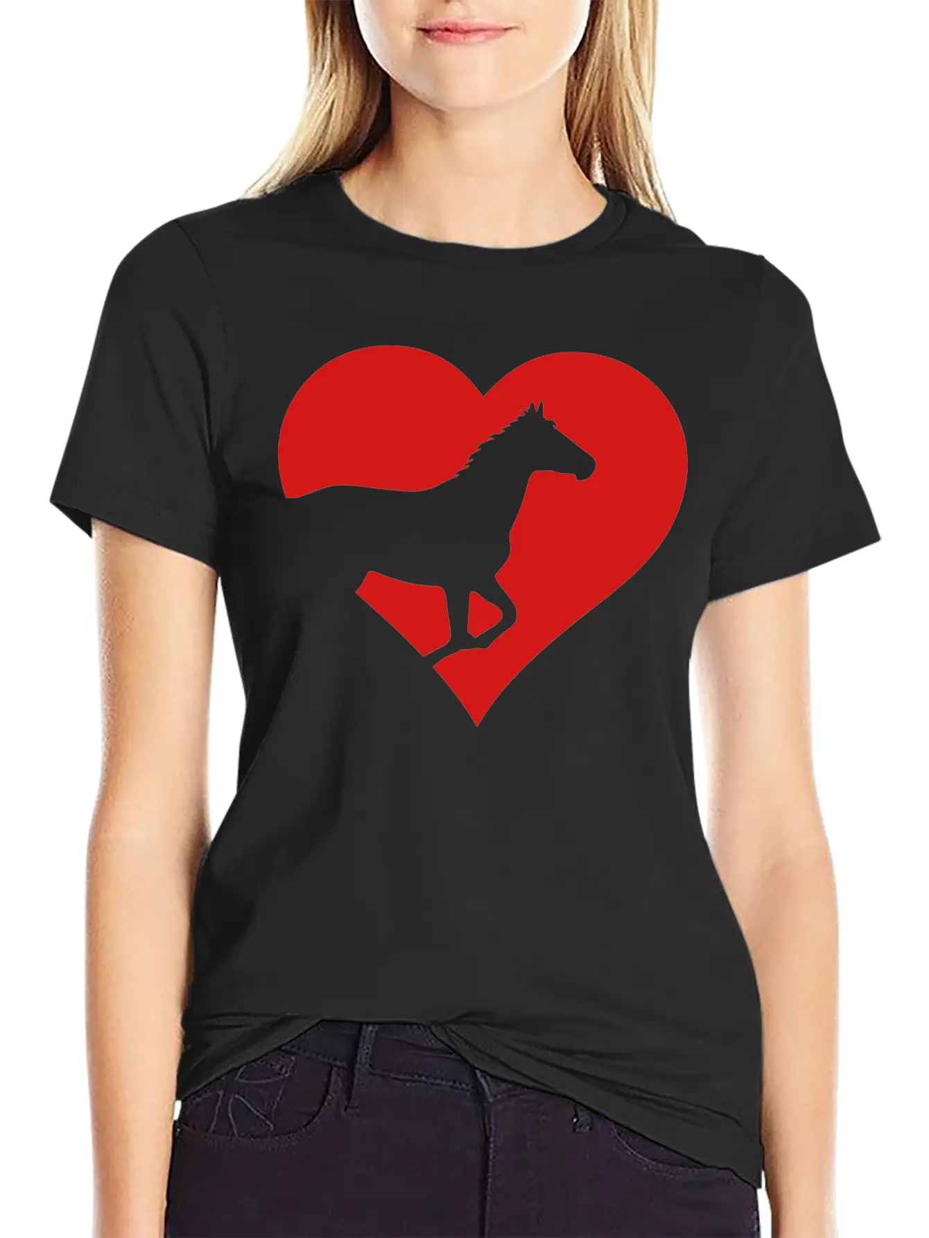 Horse Heart Basic Graphic T-Shirt – Daily Comfort In Soft Cotton