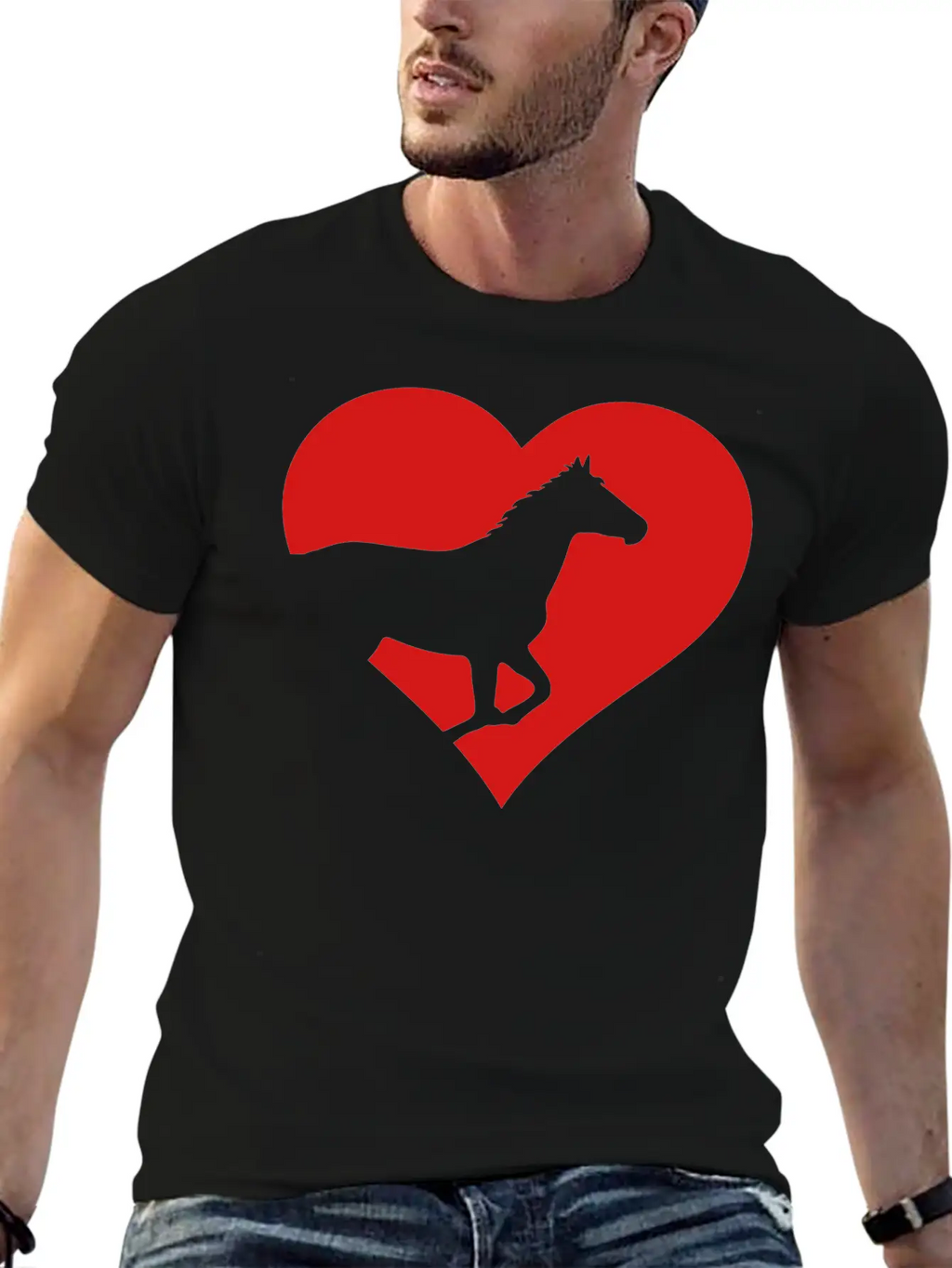 Horse Heart Basic Graphic T-Shirt – Daily Comfort In Soft Cotton