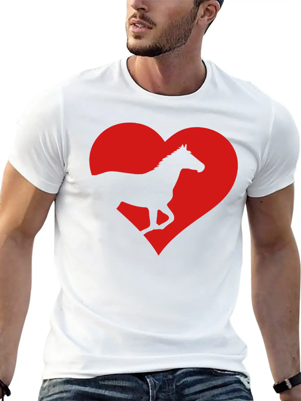 Horse Heart Basic Graphic T-Shirt – Daily Comfort In Soft Cotton