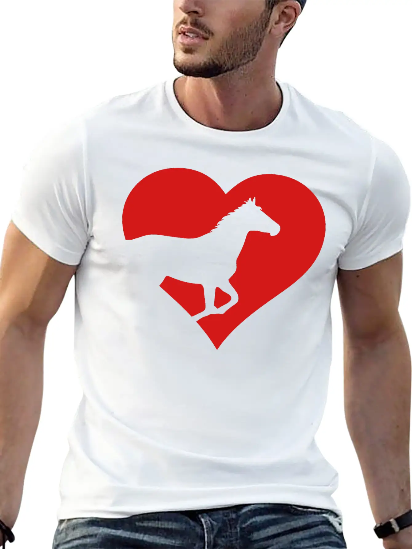 Horse Heart Basic Graphic T-Shirt – Daily Comfort In Soft Cotton