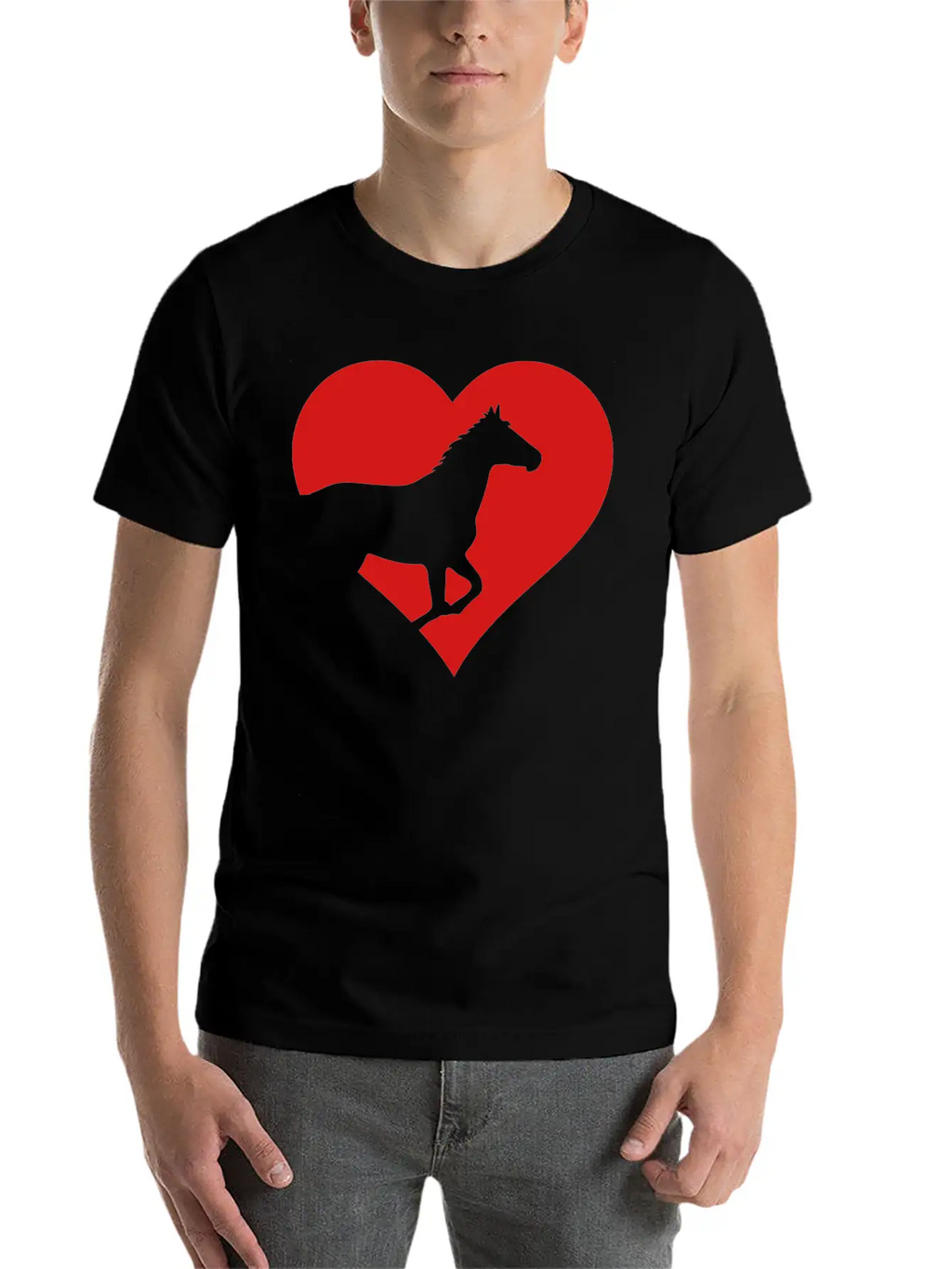 Horse Heart Basic Graphic T-Shirt – Daily Comfort In Soft Cotton