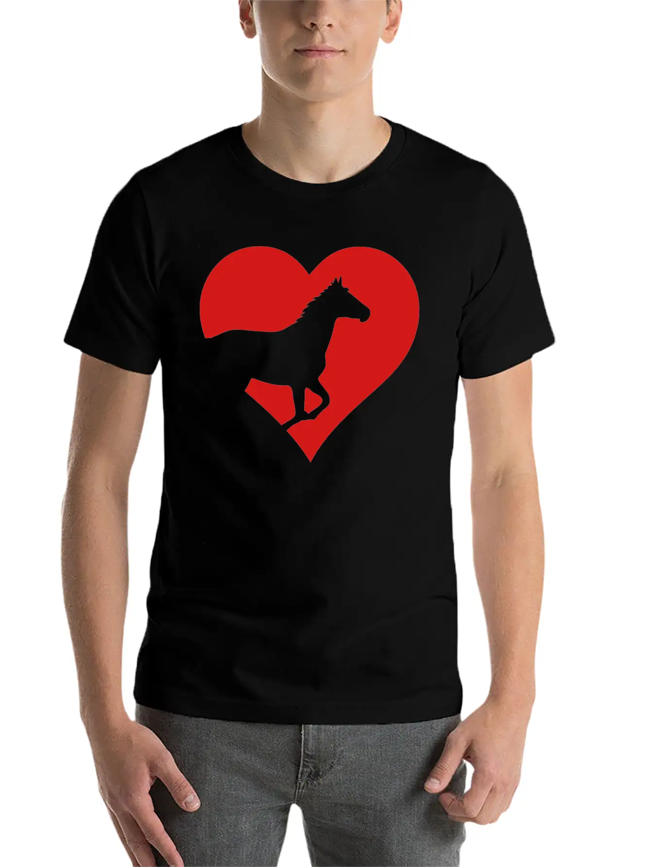 Horse Heart Basic Graphic T-Shirt – Daily Comfort In Soft Cotton