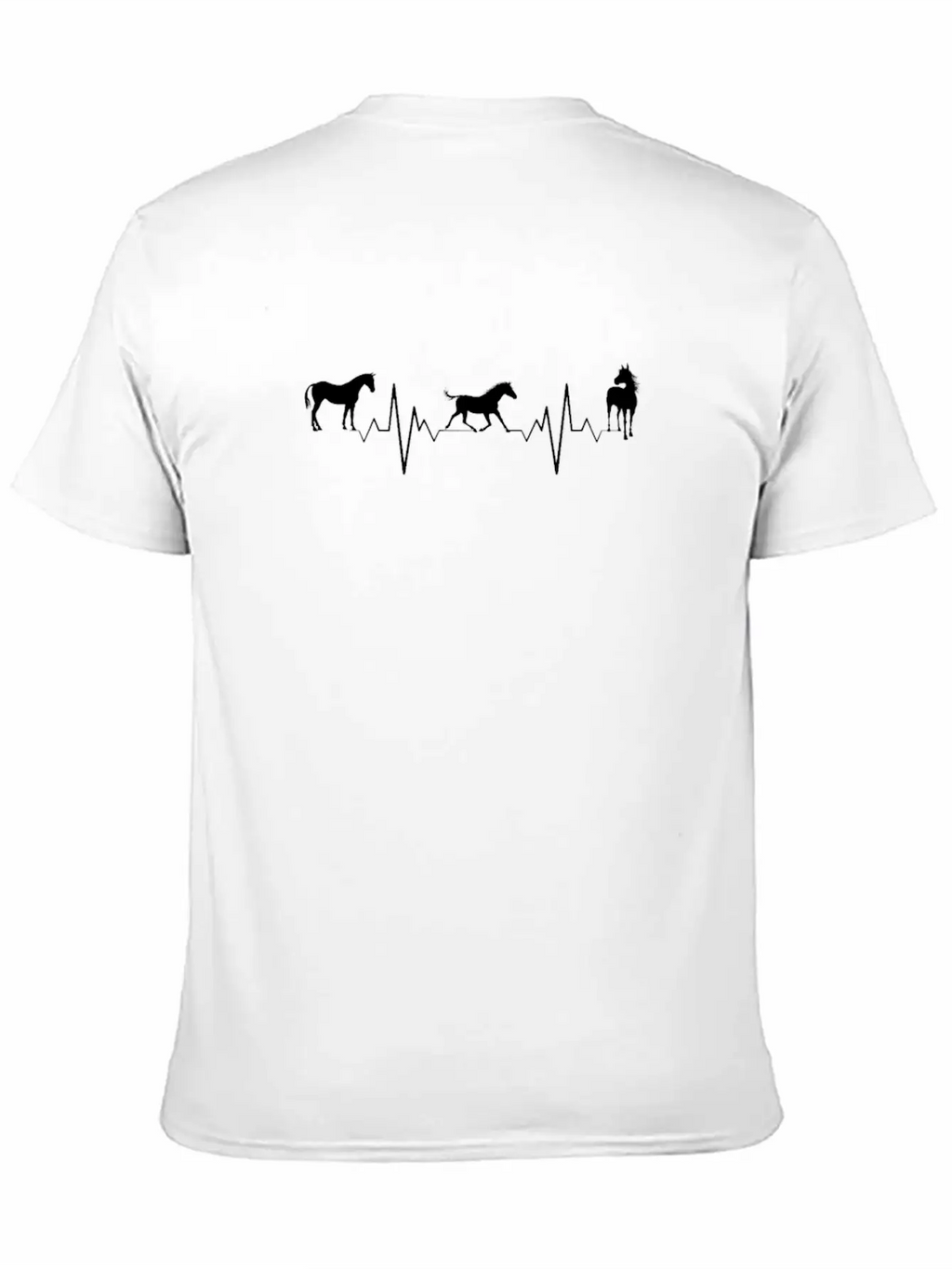 Horse Heartbeat Breathable Graphic T-Shirt – Perfect For Casual Days