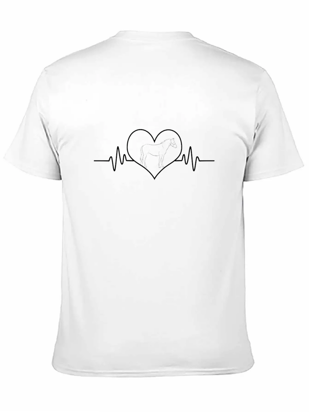 Horse Heartbeat Gift Idea Horse Shirt Relaxed Everyday Tee – Lightweight And Durable Cotton