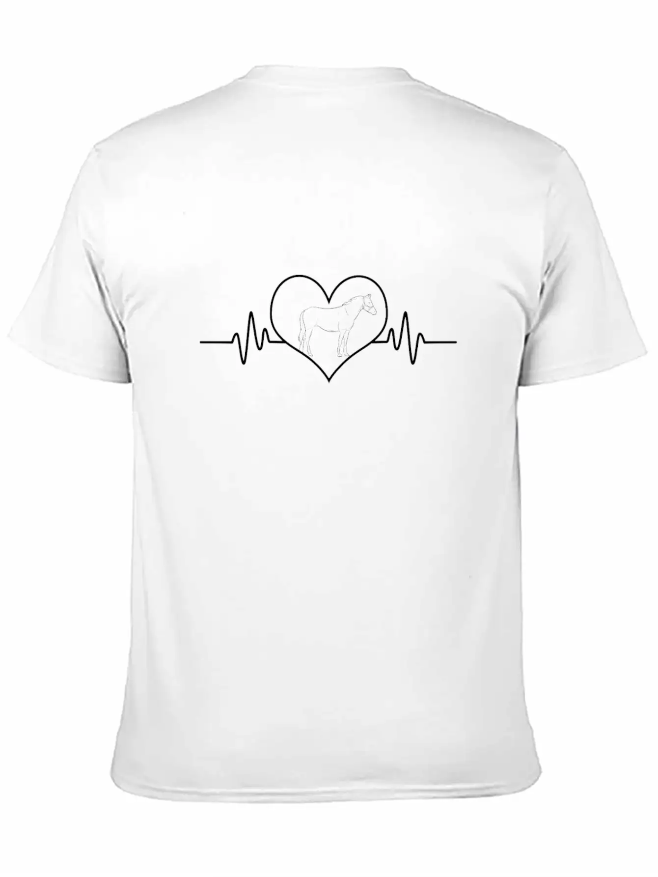 Horse Heartbeat Gift Idea Horse Shirt Relaxed Everyday Tee – Lightweight And Durable Cotton