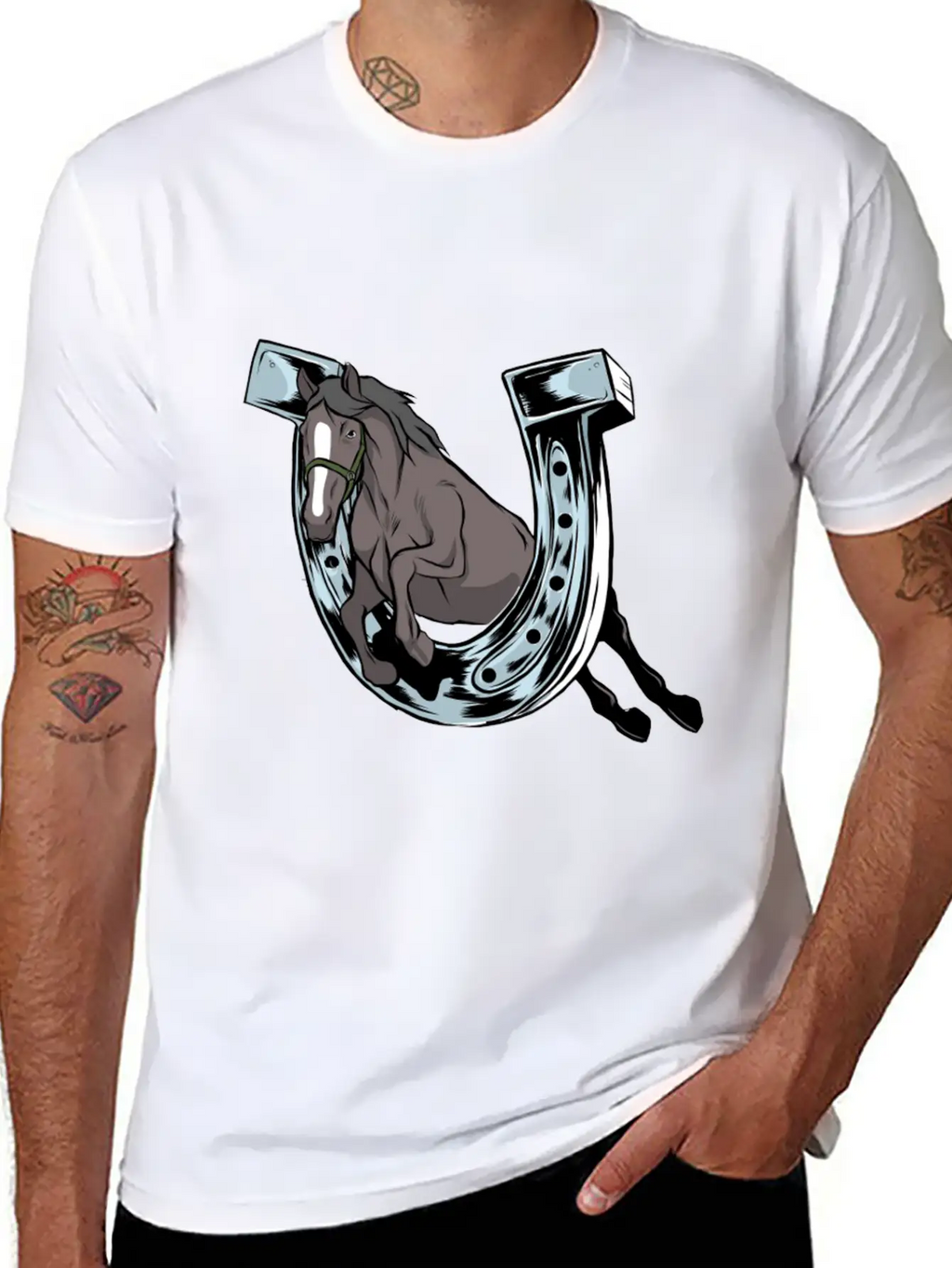 Horse Hoof Horse Lover Hoof Horse Motif Classic Cotton Tee – Unisex Comfort For Any Season
