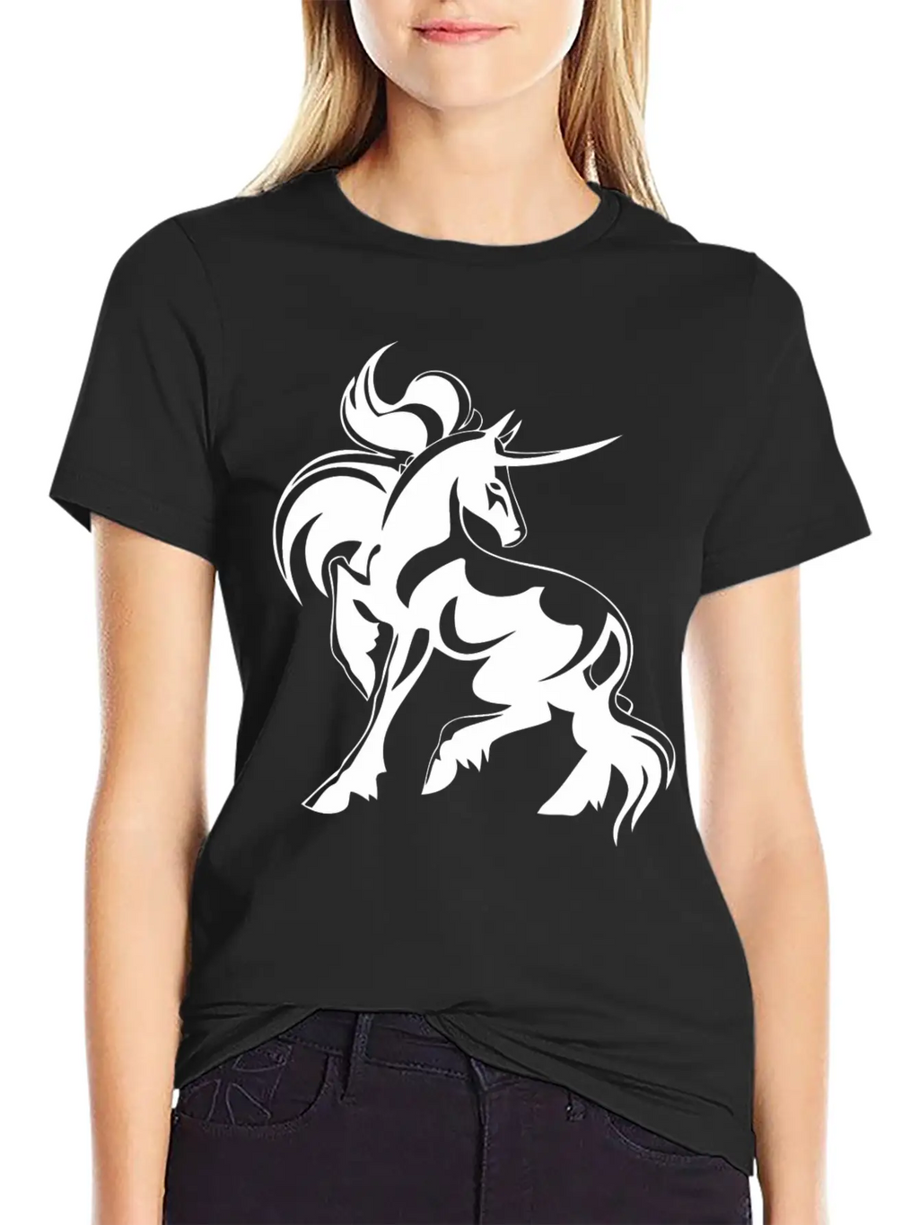 Horse Hoorn Animal Funny Stylish Everyday T-Shirt – Unisex Basic Cotton Tee