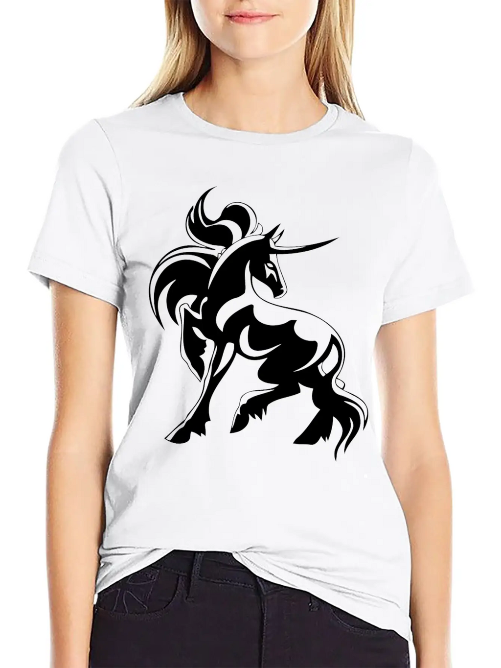 Horse Hoorn Animal Funny Stylish Everyday T-Shirt – Unisex Basic Cotton Tee