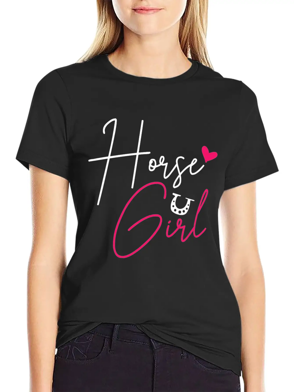 Horse Horseback Riding Equestrian Cowgirl Basic Graphic T-Shirt – Daily Comfort In Soft Cotton