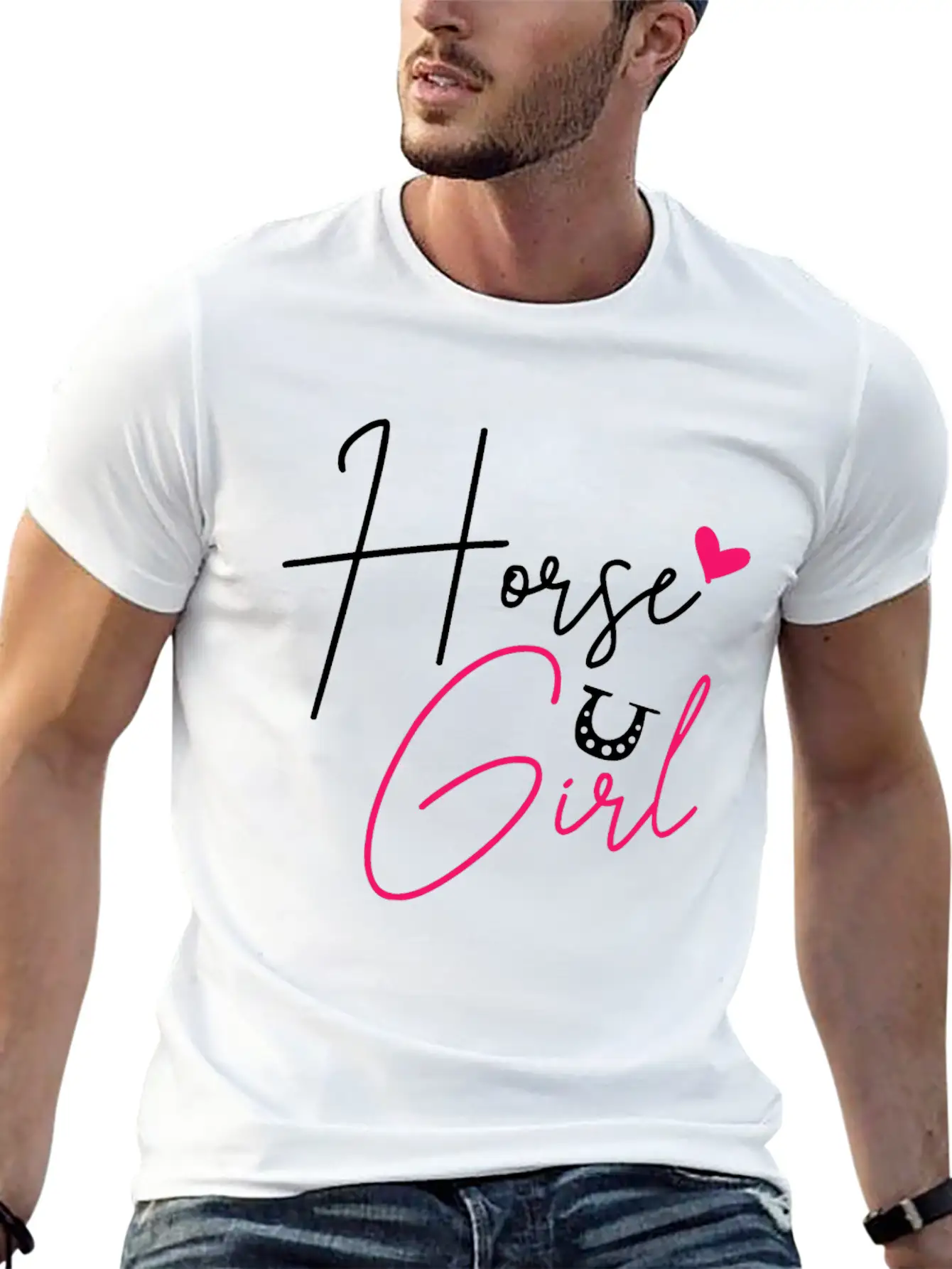 Horse Horseback Riding Equestrian Cowgirl Basic Graphic T-Shirt – Daily Comfort In Soft Cotton