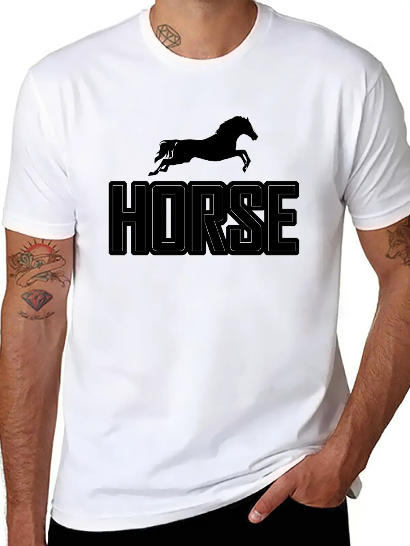Horse Horseriding Rider Riding Unisex Casual T-Shirt – Clean Design For Daily Comfort
