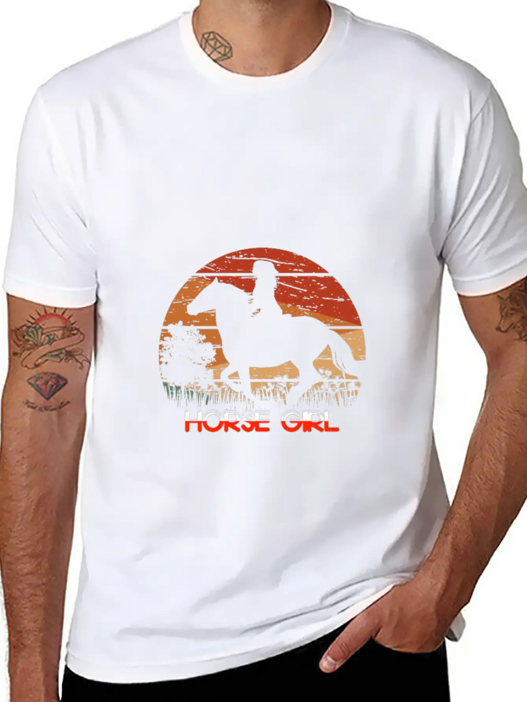 Horse, Horses, Horse Riding Horse Lover Relaxed Everyday Tee – Lightweight And Durable Cotton