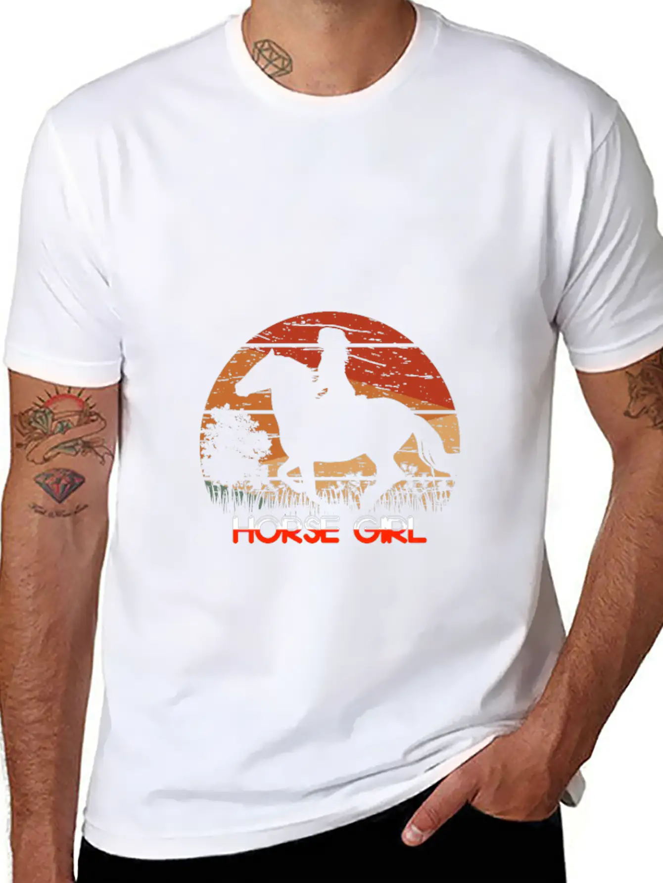 Horse, Horses, Horse Riding Horse Lover Relaxed Everyday Tee – Lightweight And Durable Cotton