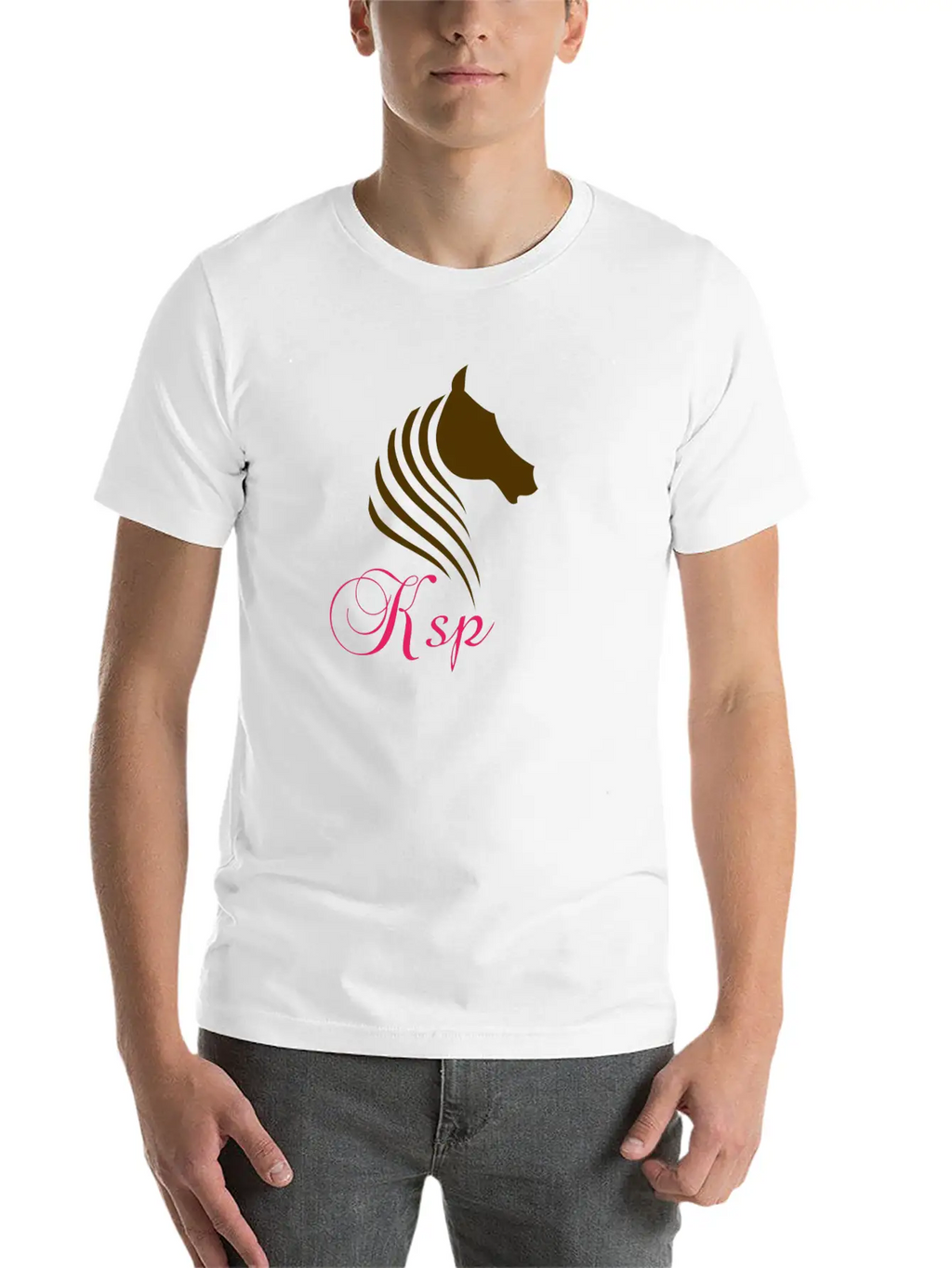 Horse Log Breathable Soft Cotton T-Shirt – Timeless Casual Look