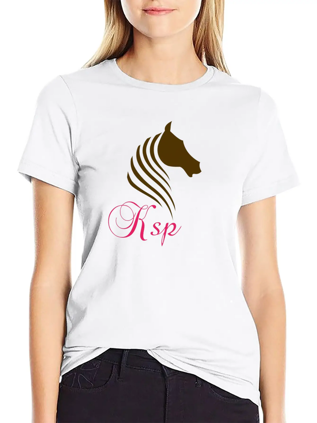 Horse Log Breathable Soft Cotton T-Shirt – Timeless Casual Look