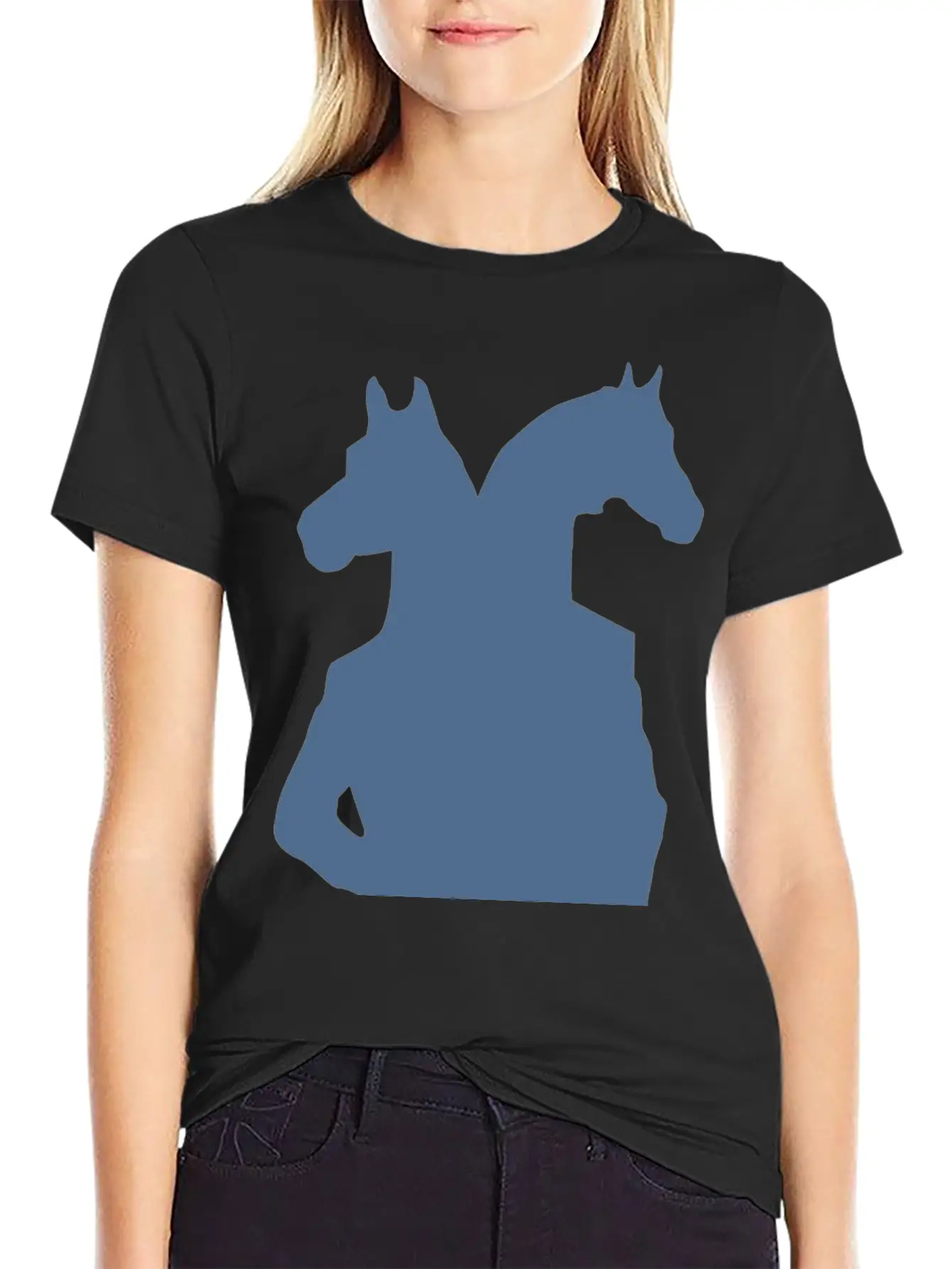 Horse Man Blue Basic Graphic T-Shirt – Daily Comfort In Soft Cotton