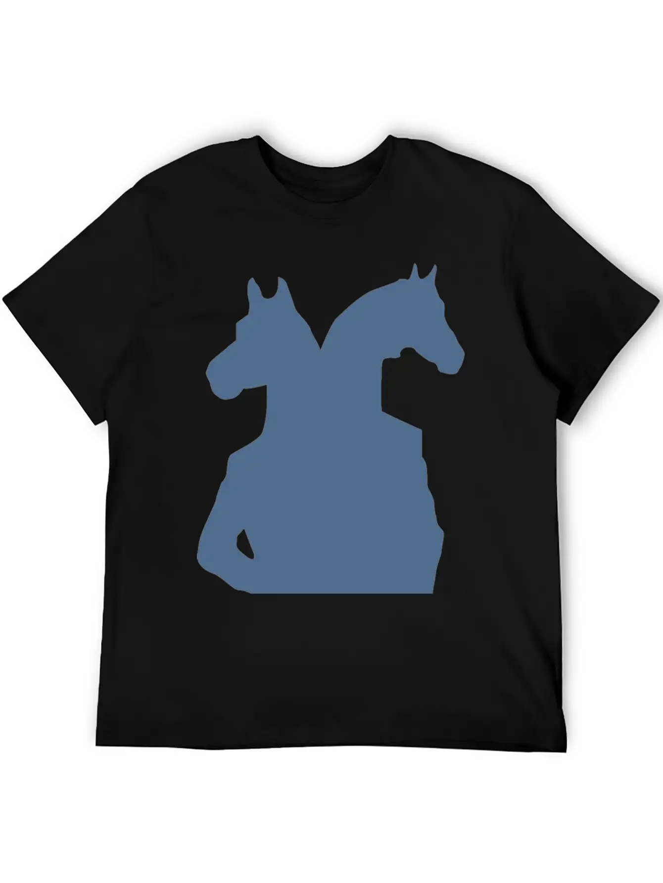 Horse Man Blue Basic Graphic T-Shirt – Daily Comfort In Soft Cotton